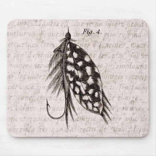 Die Vintagen 1800s, die Fliegen-Fischen angeln, Mousepad (Vorne)