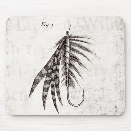 Die Vintagen 1800s, die Fliegen-Fischen angeln, Mousepad (Vorne)