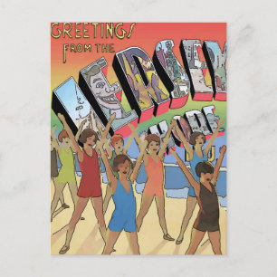 Die Vintagen Grüße der Jersey Shore Art Postkarte