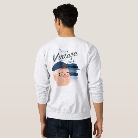 Die Vintagen Jeans des Bobs Sweatshirt (Schwarz voll)