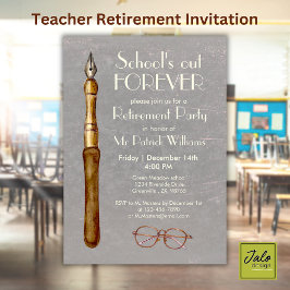 Die Vintagen Lehrer für immer ausscheiden lassen Einladung
