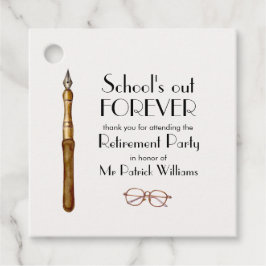 Die Vintagen Lehrer für immer ausscheiden lassen Geschenkanhänger