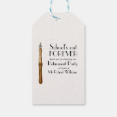 Die Vintagen Lehrer für immer ausscheiden lassen Geschenkanhänger (Rückseite)