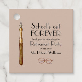 Die Vintagen Lehrer für immer ausscheiden lassen Geschenkanhänger