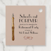 Die Vintagen Lehrer für immer ausscheiden lassen Geschenkanhänger (Rückseite)