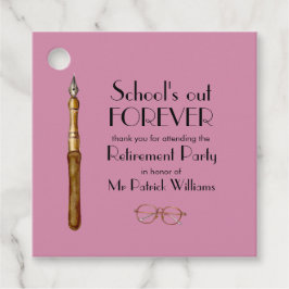 Die Vintagen Lehrer für immer ausscheiden lassen Geschenkanhänger