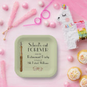 Die Vintagen Lehrer für immer ausscheiden lassen Pappteller (Party)