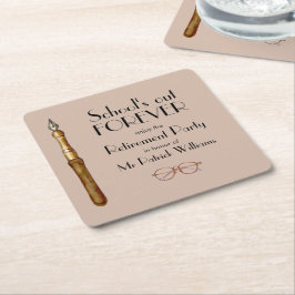 Die Vintagen Lehrer für immer ausscheiden lassen Rechteckiger Pappuntersetzer