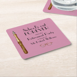 Die Vintagen Lehrer für immer ausscheiden lassen Rechteckiger Pappuntersetzer