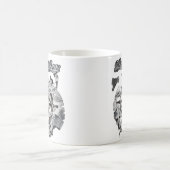 Die Vintagen Sieben Meere Kaffeetasse (Mittel)
