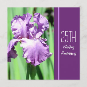 Die Violette Iris Hochzeit Jubiläumseinladung Einladung