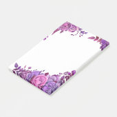 Die violetten Blumennoten. Lilac floral. botanisch Post-it Klebezettel (angewinkelt)
