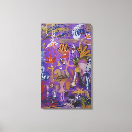 Die violetten Zeichen Leinwanddruck (Vorderseite)