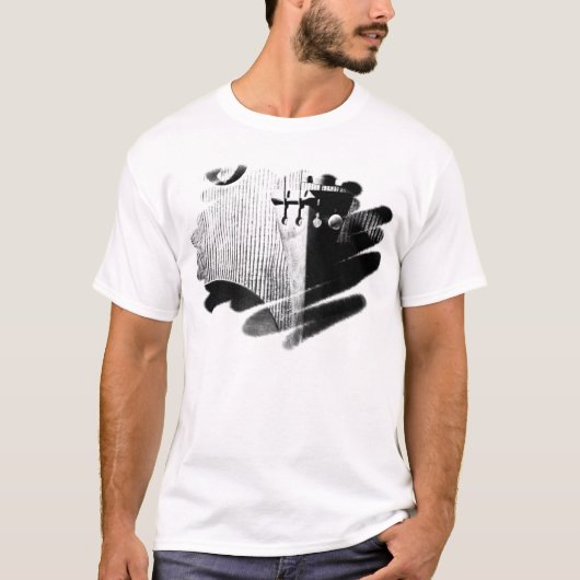 Die Violinen-Gekritzel-T - Shirt der Männer (Vorderseite)