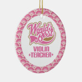 Die Violinen-Lehrer-Geschenk-Verzierung der Welt Keramikornament (Rechts)