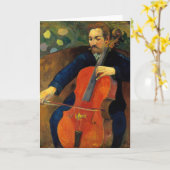 Die Violoncellistin Schneklud | Paul Gauguin Karte (Gelbe Blume)