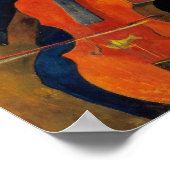 Die Violoncellistin Schneklud | Paul Gauguin Poster (Ecke)