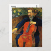 Die Violoncellistin Schneklud | Paul Gauguin Postkarte (Vorne/Hinten)