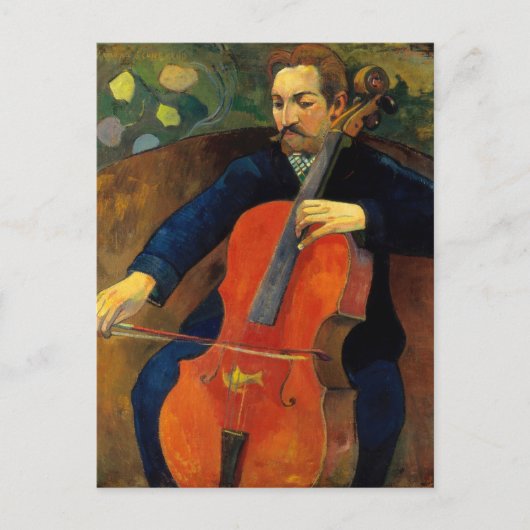 Die Violoncellistin Schneklud | Paul Gauguin Postkarte (Vorderseite)