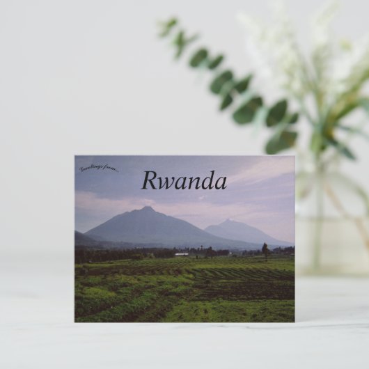 Die Virunga-Berge in Ruanda Postkarte (Stehend Vorderseite)