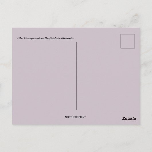 Die Virunga-Berge in Ruanda Postkarte (Rückseite)