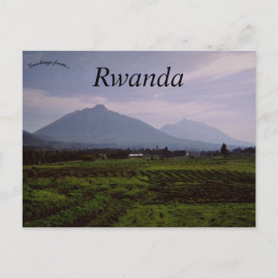 Die Virunga-Berge in Ruanda Postkarte