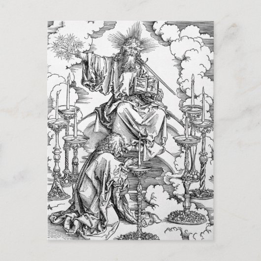 Die Vision der sieben Kerzenleuchten Postkarte (Vorderseite)