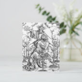 Die Vision der sieben Kerzenleuchten Postkarte (Stehend Vorderseite)