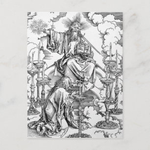 Die Vision der sieben Kerzenleuchten Postkarte