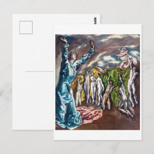 Die Vision des Heiligen Johannes El Greco Postkarte