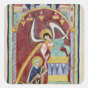 Die Vision des hl. Aldegondius Quadratischer Aufkleber