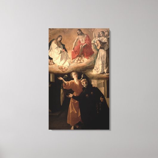 Die Vision des hl. Alphonsus Rodriguez Leinwanddruck (Vorderseite)