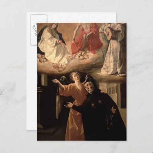 Die Vision des hl. Alphonsus Rodriguez Postkarte (Vorne/Hinten)