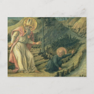 Die Vision des hl. Augustinus Ende der 1450er Jahr Postkarte