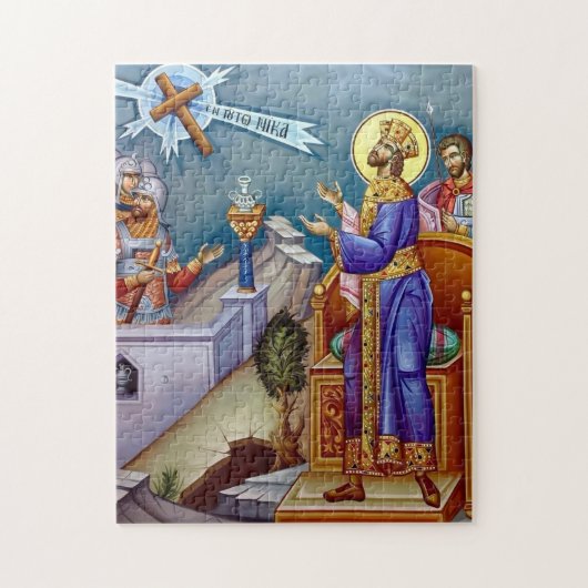 Die Vision des Hl. Konstantin Orthodoxe Ikone Puzzle (Vertikal)