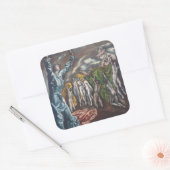 Die Vision des Johannes Quadratischer Aufkleber (Umschlag)