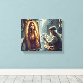 Die Vision des Künstlers: Schönheit ins Leben rufe Leinwanddruck (Insitu (Holzboden))