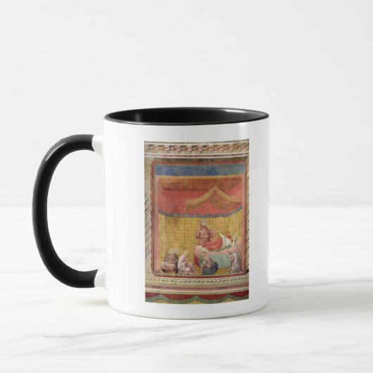 Die Vision von Papst Gregory IX 1297-99 Tasse (Links)