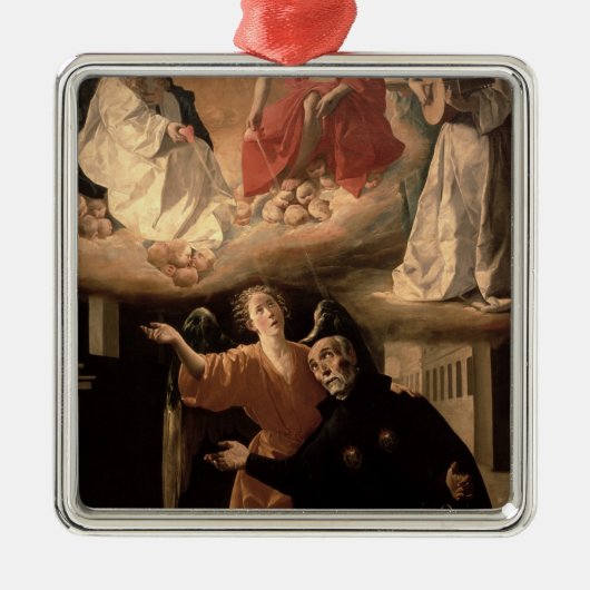 Die Vision von St. Alphonsus Rodriguez Silbernes Ornament (Vorne)