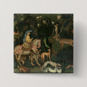 Die Vision von St. Eustachius, c.1438-42 Button