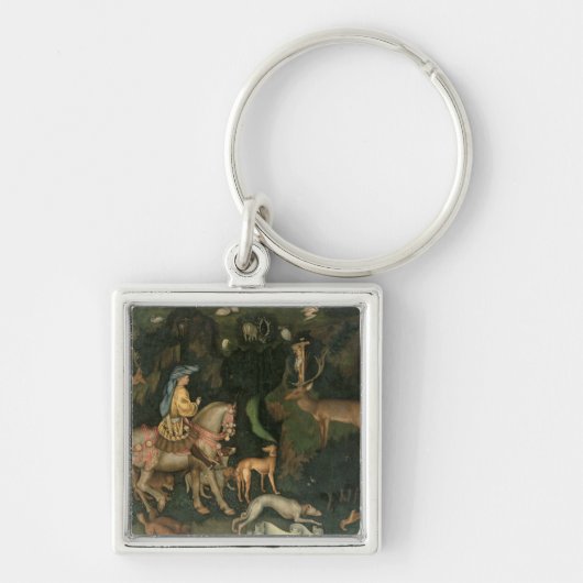 Die Vision von St. Eustachius, c.1438-42 Schlüsselanhänger (Vorne)