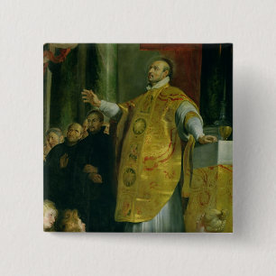 Die Vision von St Ignatius von Loyola Button