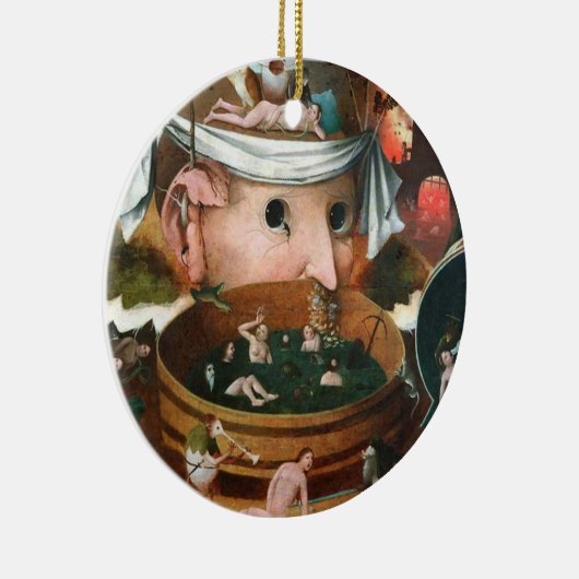 Die Vision von Tondal - Hieronymus Bosch Keramik Ornament (Rechts)