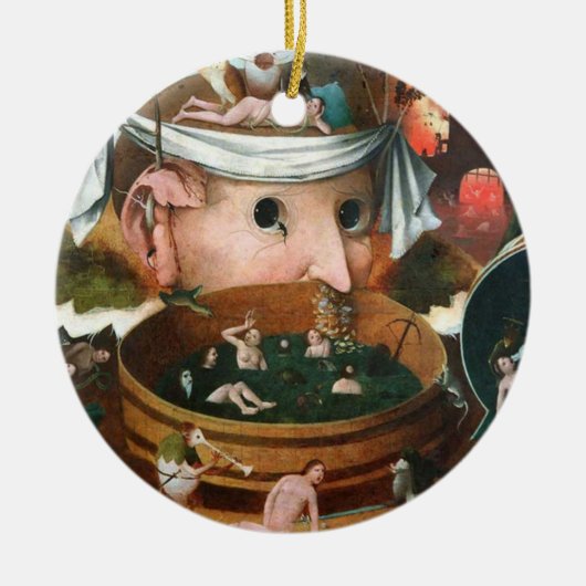 Die Vision von Tondal - Hieronymus Bosch Keramik Ornament (Vorne)