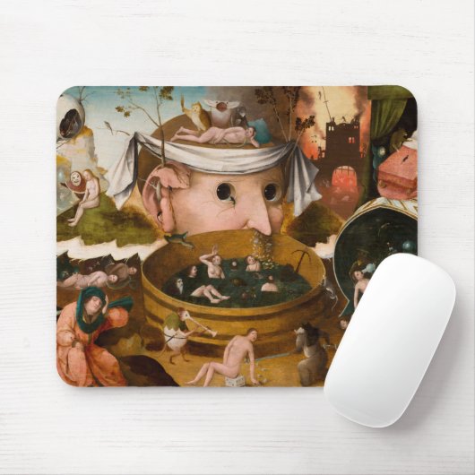 Die Visionen von Tondal, 1479 von Hieronymus Bosch Mousepad (Mit Mouse)