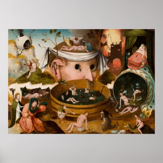 Die Visionen von Tondal, 1479 von Hieronymus Bosch Poster (Vorne)