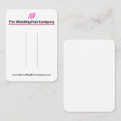 Die Visitenkarte der Firma Wedding Hair (Vorne/Hinten)