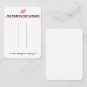 Die Visitenkarte der Firma Wedding Hair (Vorne/Hinten)