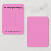 Die Visitenkarte der Firma Wedding Hair (Vorne/Hinten)