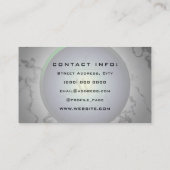 Die Visitenkarte der Marmorrückwand der Kamera (Rückseite)